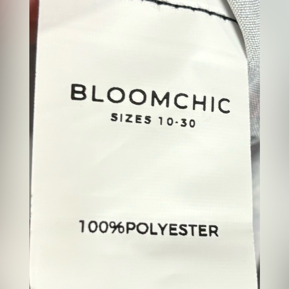 NWT 18/20 2X BloomChic Purple & Pink Ruffle Sleeve Floral Dress - Picture 6 of 7